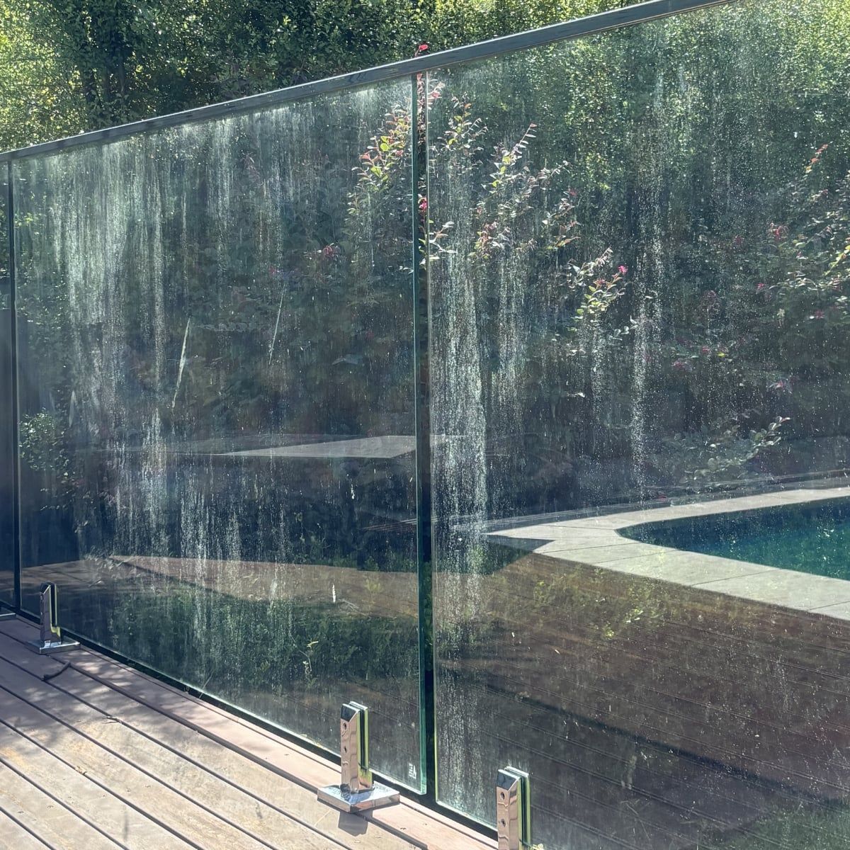 Pool Glass Fencing before